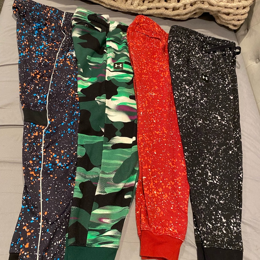 Boys Under Armour Jogger Lot Size M Excellent Condition Like New Assorted Colors